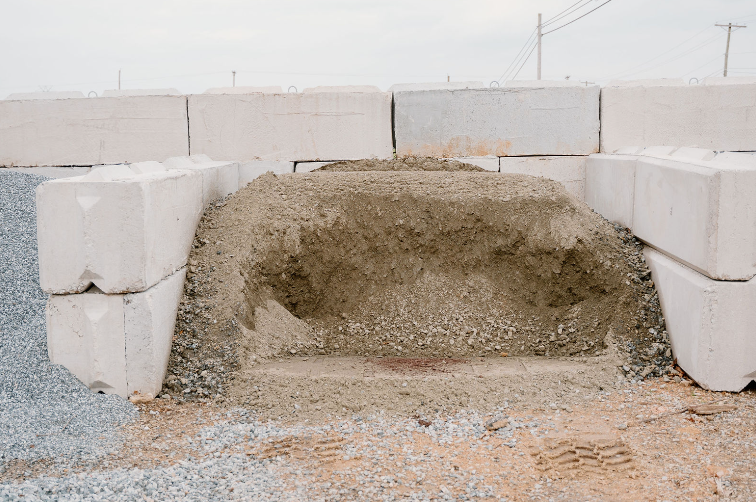 Pile of ABC crusher run stone at Wallburg Mulch Worx in High Point NC